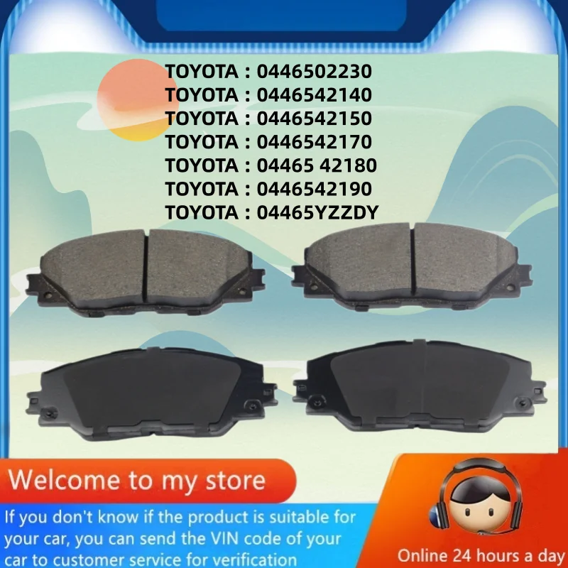 For Toyota MIRAI (JPD10), RAV4 (XA30 XA40), ZELAS (AT20), Prius (XW40), E'Z (R20) front brake pads 0446542150, 0446542140 / Auto
For Toyota MIRAI (JPD10), RAV4 (XA30 XA40), ZELAS (AT20), Prius (XW40), E'Z (R20) front brake pads 0446542150, 0446542140 / Auto