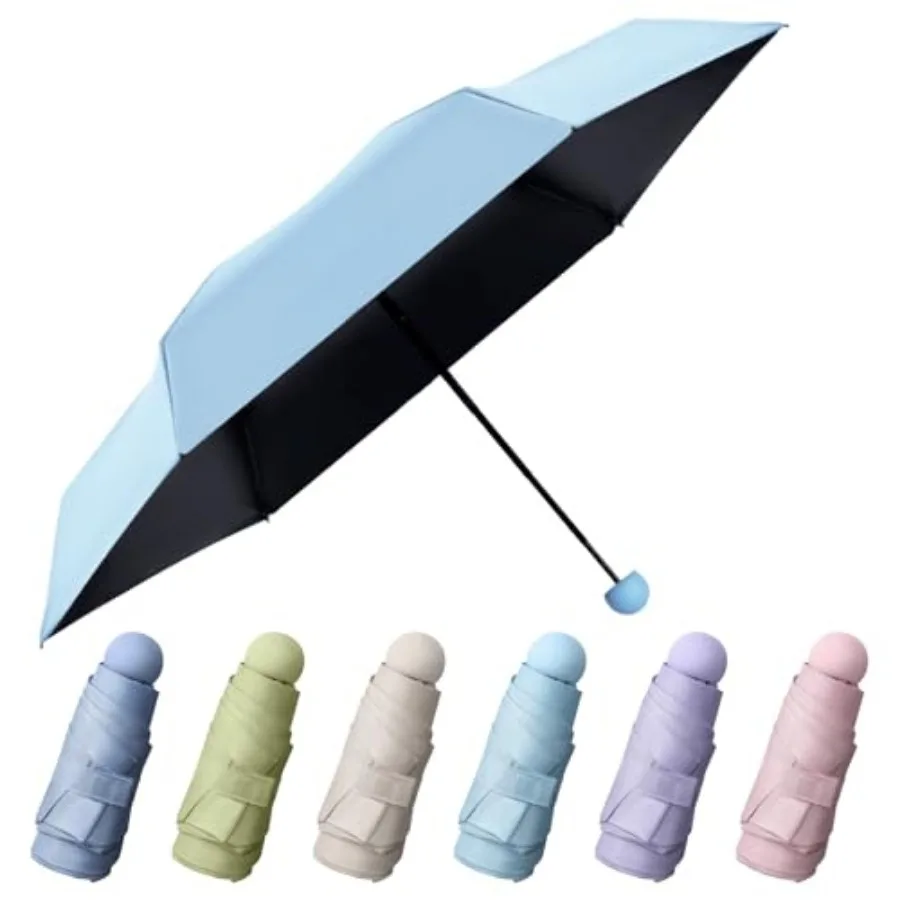 6 Pieces Travel Mini Umbrella for Purse, Colored Compact Umbrellas, Bulk Small Folding UV Lightweight Portable Windproof Pocket
6 Pieces Travel Mini Umbrella for Purse, Colored Compact Umbrellas, Bulk Small Folding UV Lightweight Portable Windproof Pocket