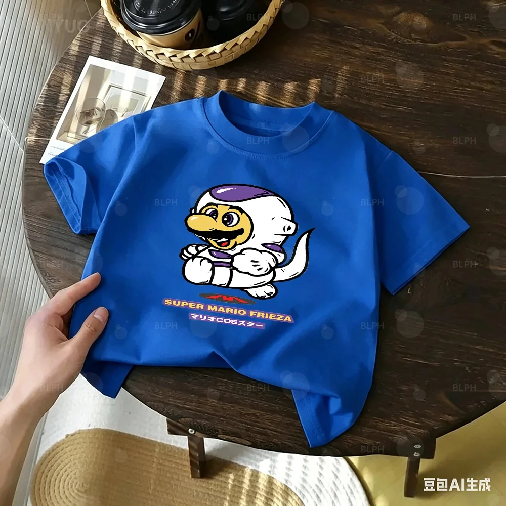Kids Mario Pattern Cotton T-shirt Casual Short Sleeve Crew Neck Tee for Boys Girls Summer Daily Wear Soft Comfortable Children T
Kids Mario Pattern Cotton T-shirt Casual Short Sleeve Crew Neck Tee for Boys Girls Summer Daily Wear Soft Comfortable Children T