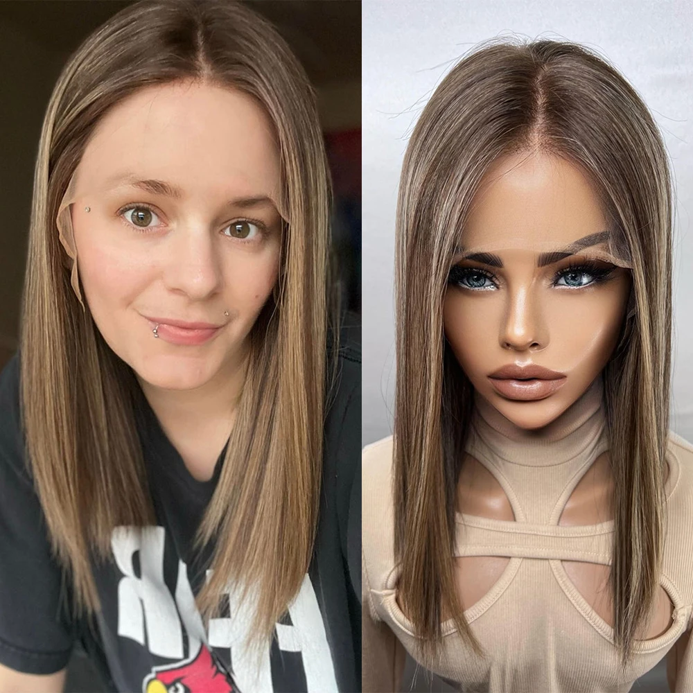 Роскошный синтетический парик с кружевной передней частью, короткий прямой парик-боб, предварительно выщипанный, с разрезом по центру, омбре, блонд, коричневый, балаяж, из фибры, для женщин
Роскошный синтетический парик с кружевной передней частью, короткий прямой парик-боб, предварительно выщипанный, с разрезом по центру, омбре, блонд, коричневый, балаяж, из фибры, для женщин