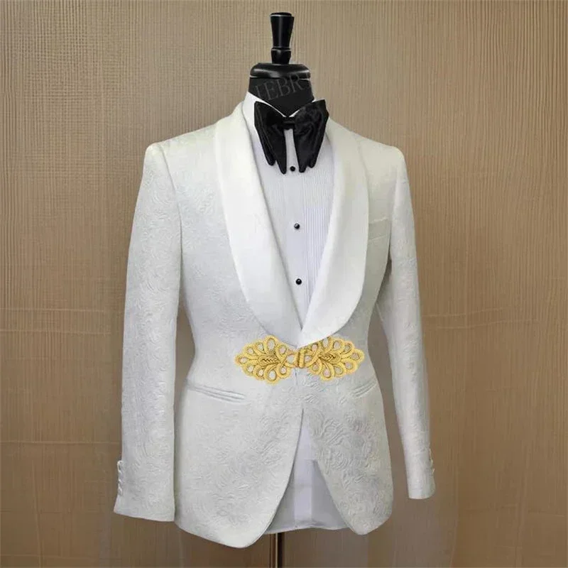 Men Suit Jacket With Gold Mandarin Button Floral Wedding 1 Pc Blazer Slim Fit Fashion African Style Shawl Lapel Male Suit 2025
Men Suit Jacket With Gold Mandarin Button Floral Wedding 1 Pc Blazer Slim Fit Fashion African Style Shawl Lapel Male Suit 2025