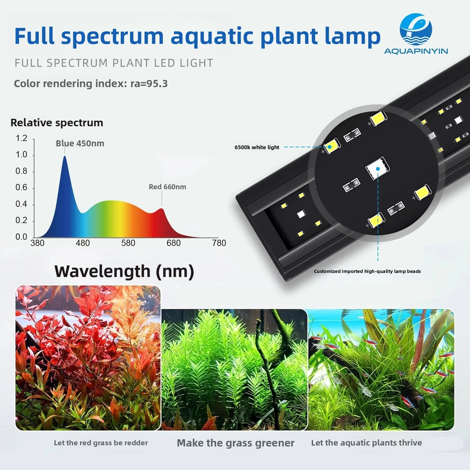 Professional Aquatic Plant Light WRGB Full Spectrum LED Light for Aquariums Waterproof Timer Bracket Fish Tank Accessories
Professional Aquatic Plant Light WRGB Full Spectrum LED Light for Aquariums Waterproof Timer Bracket Fish Tank Accessories