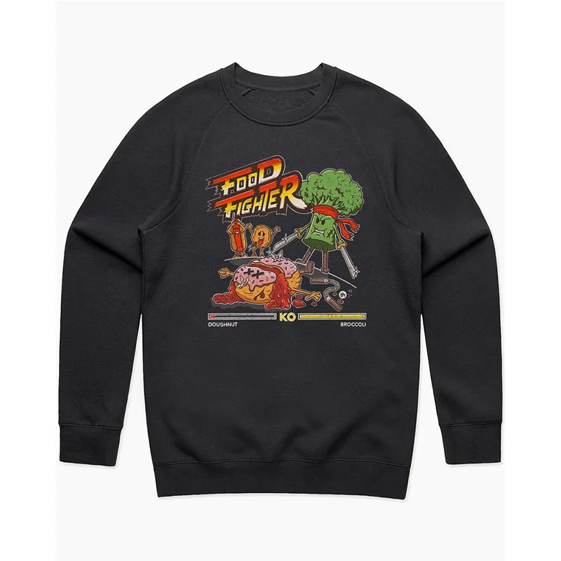 New Fashionable Long Sleeve round Neck Sweatshirt Women's Style Food Fighter Illustration Vegetable High Street Vintage Design
New Fashionable Long Sleeve round Neck Sweatshirt Women's Style Food Fighter Illustration Vegetable High Street Vintage Design