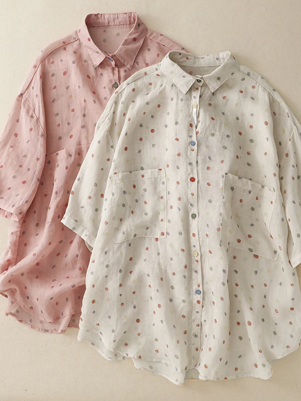 Romantic Korean Japanese Simple Style Large Size Shirt Artistic Tagless Youthful Summer Girl Heart Gentle Minimalist Blouse
Romantic Korean Japanese Simple Style Large Size Shirt Artistic Tagless Youthful Summer Girl Heart Gentle Minimalist Blouse