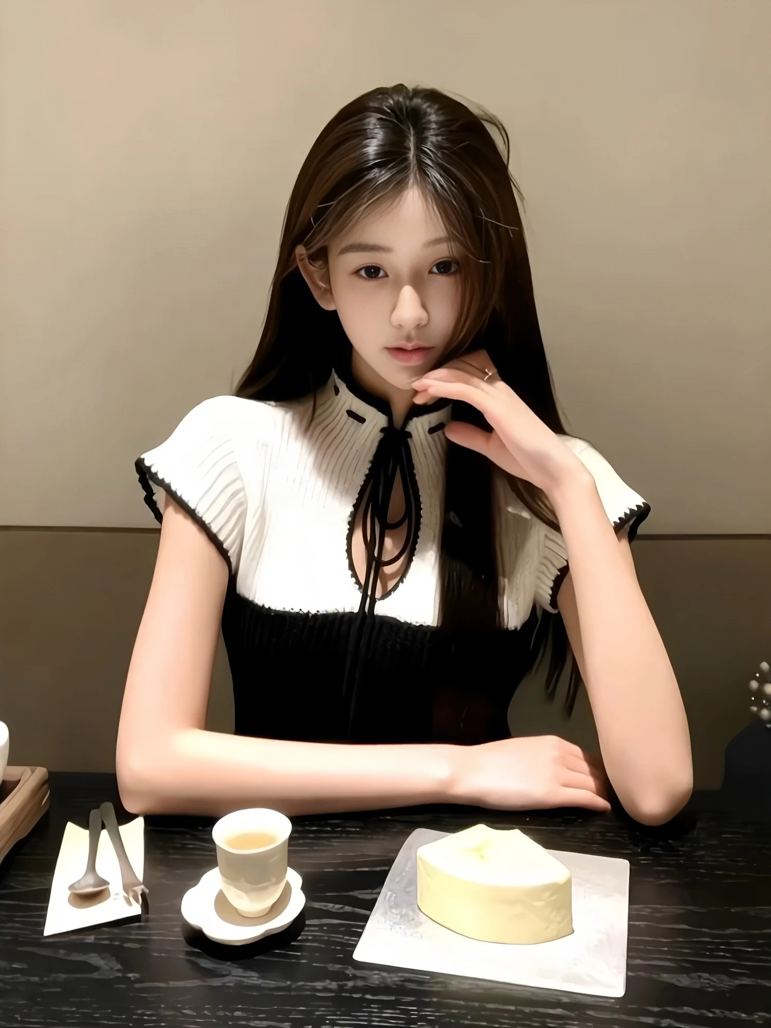 Elegant Style Splice Color Block Short Sleeve Hollow out Knitted Top Women Spring Summer High Collar Tie Design Fashion Top
Elegant Style Splice Color Block Short Sleeve Hollow out Knitted Top Women Spring Summer High Collar Tie Design Fashion Top