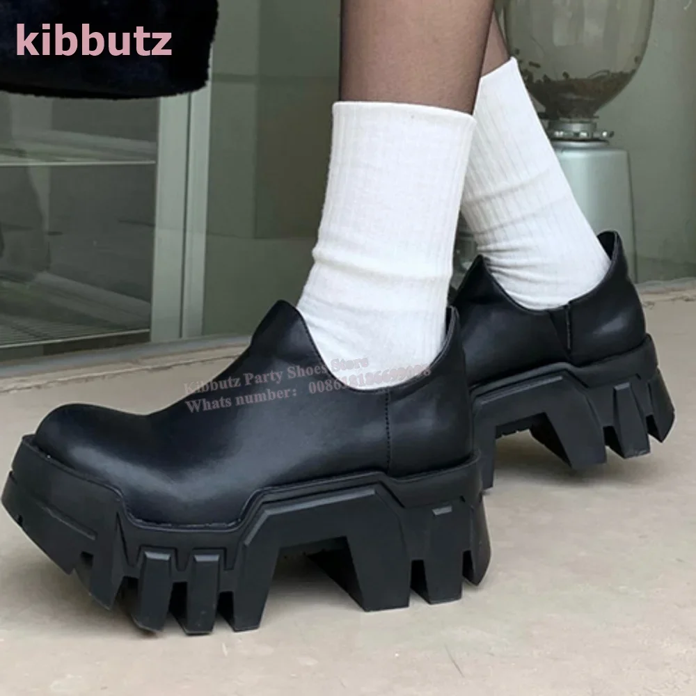 Thick Bottom Pumps Leather Round Toe Slip-On Solid Color Black Novelty Fashion Runway Show Luxury Concise Women Sexy Shoes New
Thick Bottom Pumps Leather Round Toe Slip-On Solid Color Black Novelty Fashion Runway Show Luxury Concise Women Sexy Shoes New