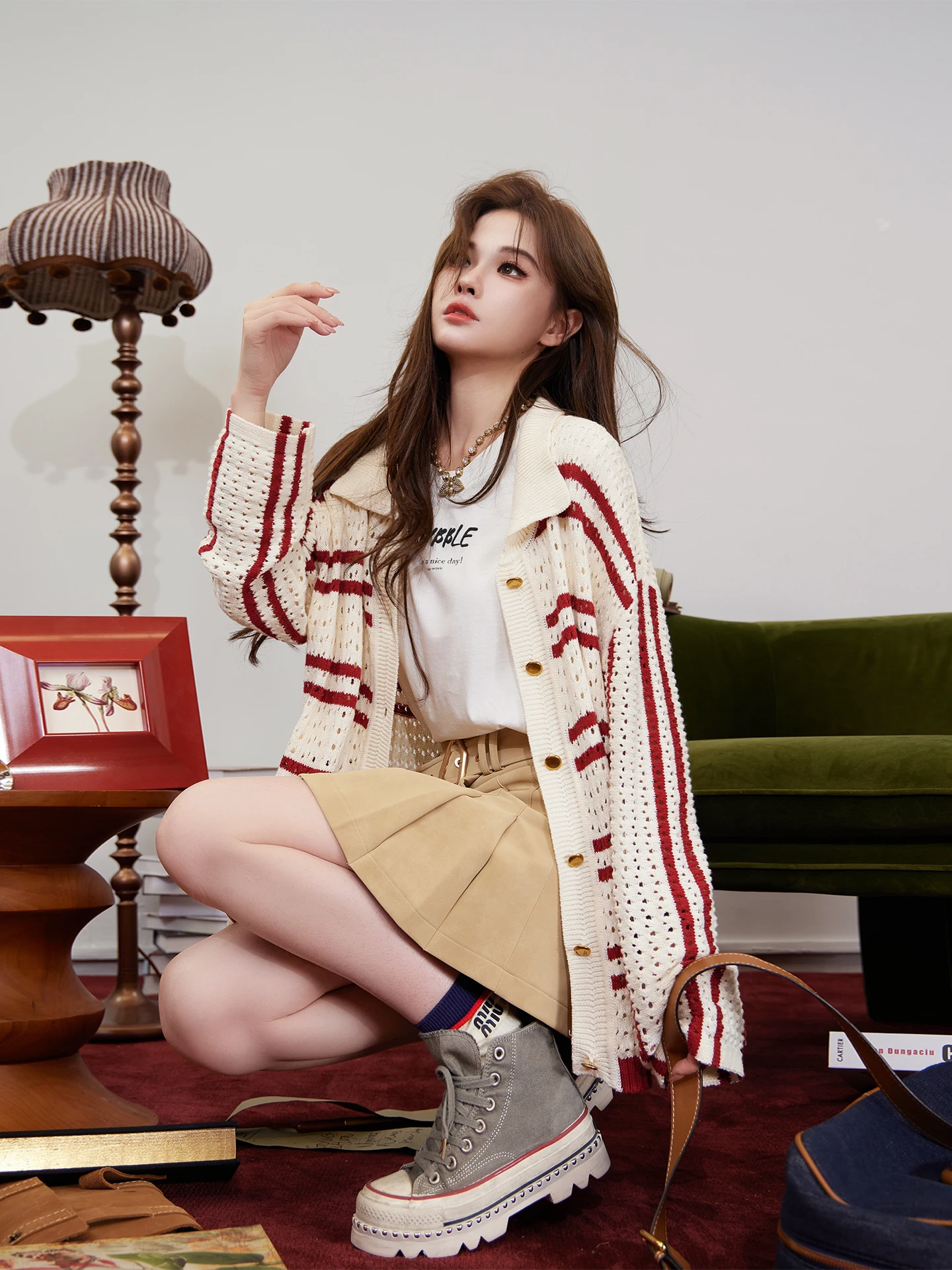 TUNT Autumn Winter Knitted Stripe Sweater Soft Cotton Long Sve Casual Sle lectuals Faion Light Yellow Rose Color
TUNT Autumn Winter Knitted Stripe Sweater Soft Cotton Long Sve Casual Sle lectuals Faion Light Yellow Rose Color