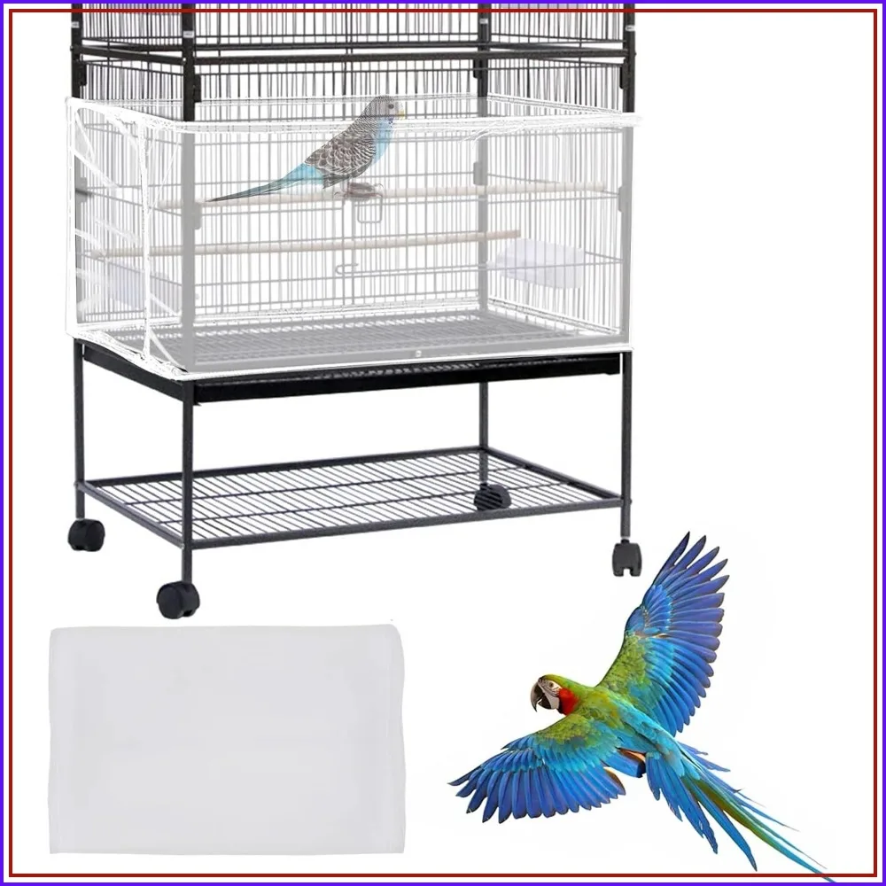 Large Bird Cage Cover - Nylon Seed Catcher Skirt for Parrot Macaw Round Square Cages (White)
Large Bird Cage Cover - Nylon Seed Catcher Skirt for Parrot Macaw Round Square Cages (White)