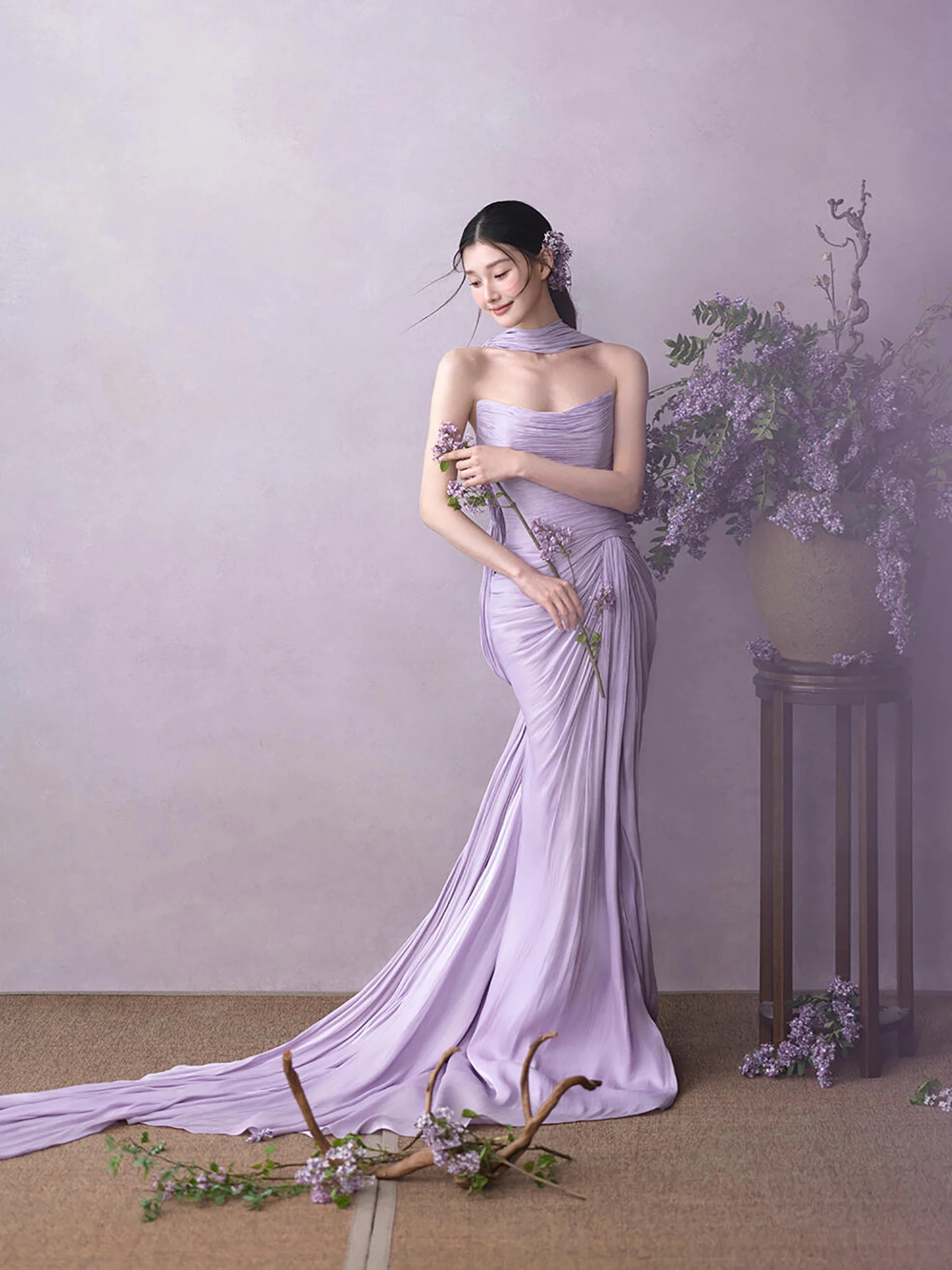 Purple Bridal Morning Robe Engagement Gown Elegant Lady Evening Dress Photography Studio Theme Costume Chinese Tang Suit
Purple Bridal Morning Robe Engagement Gown Elegant Lady Evening Dress Photography Studio Theme Costume Chinese Tang Suit