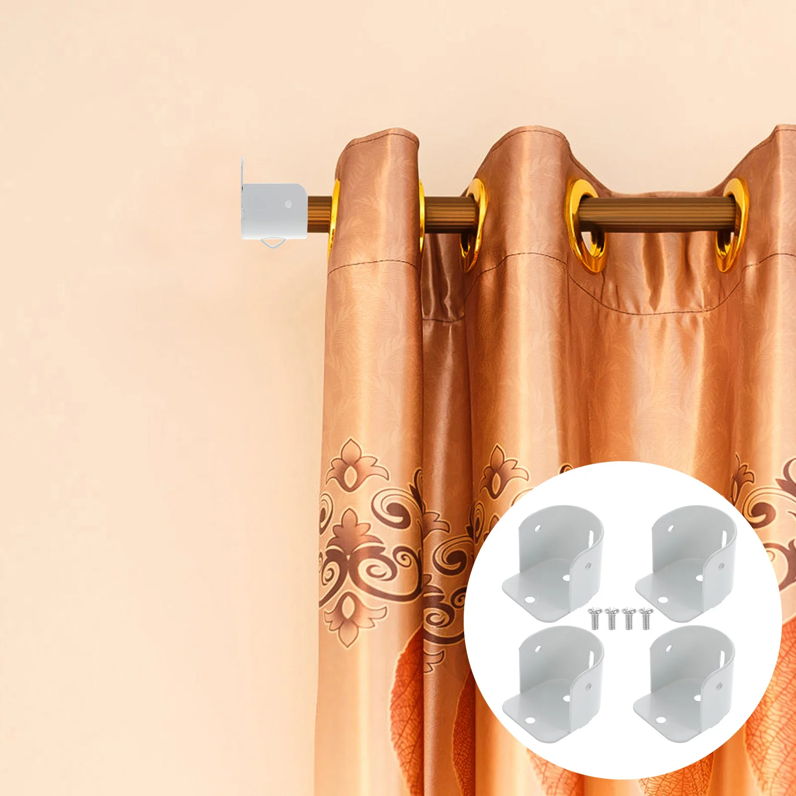 4 Pcs Curtain Rod Flange Bracket White Iron Socket Holder Easy Install Wardrobe Bathroom Closet Pipe Accessories Smooth
4 Pcs Curtain Rod Flange Bracket White Iron Socket Holder Easy Install Wardrobe Bathroom Closet Pipe Accessories Smooth