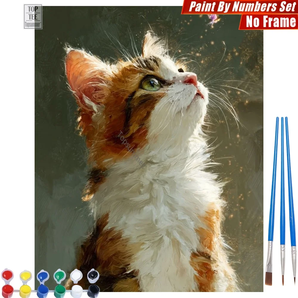 Butterfly Calico Cat DIY Digital Oil Paint Kit - Focused Gaze Cat Living Room Wall Art New Year's Day Gift For Teacher
Butterfly Calico Cat DIY Digital Oil Paint Kit - Focused Gaze Cat Living Room Wall Art New Year's Day Gift For Teacher
