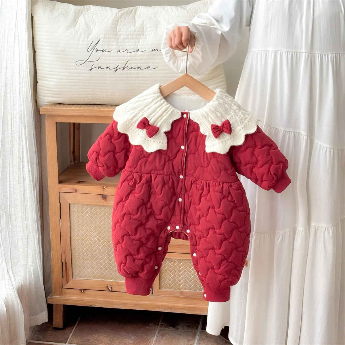 Thiened Cotton Rer Suit for Baby Girls Winter Clothes Bunting Clothes Newborn Year-End Visit Clothes Cute Sle
Thiened Cotton Rer Suit for Baby Girls Winter Clothes Bunting Clothes Newborn Year-End Visit Clothes Cute Sle