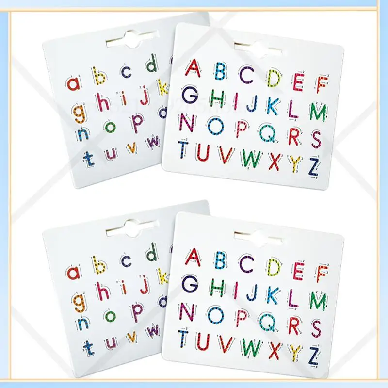 -SPOR 4Pcs Magnetic Alphabet Trace Board Double Sided Upper & Lower Case Letters Writing Practice Kids Learning
-SPOR 4Pcs Magnetic Alphabet Trace Board Double Sided Upper & Lower Case Letters Writing Practice Kids Learning
