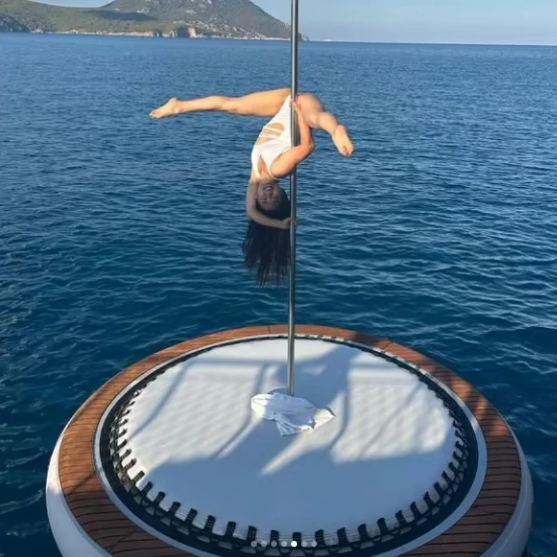 Inflatable floating water platform with dance pole
Inflatable floating water platform with dance pole