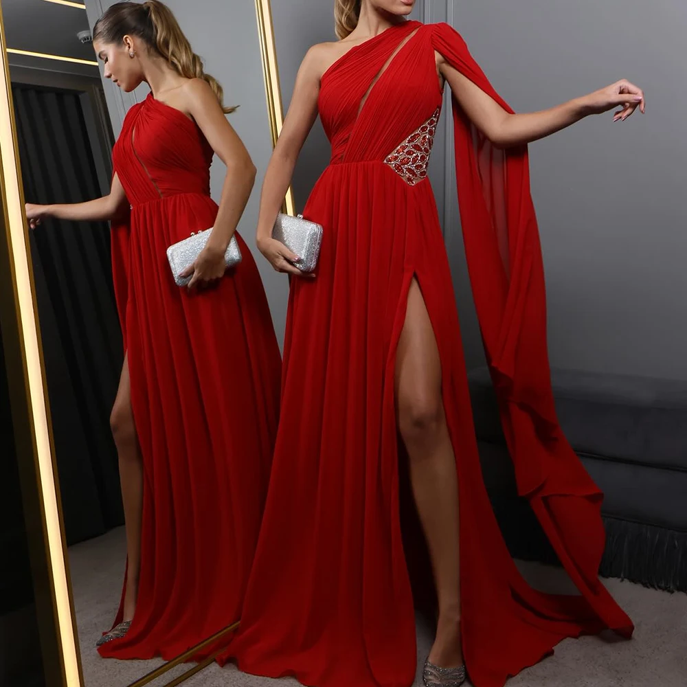 Red One Shoulder Straight Jersey Sleeveless Floor Length Pleats Sweep Train Classic Celebrity Dress Special Occasion Gowns 2024
Red One Shoulder Straight Jersey Sleeveless Floor Length Pleats Sweep Train Classic Celebrity Dress Special Occasion Gowns 2024