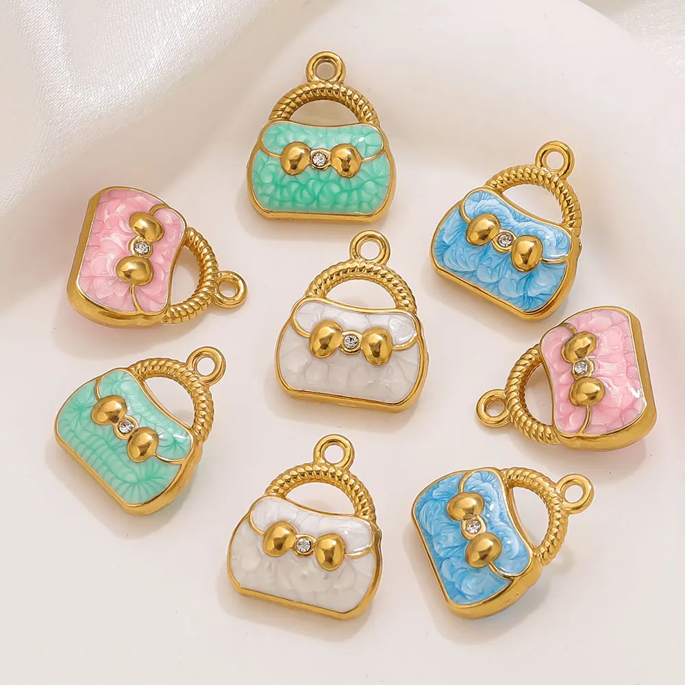 2PCS Stainless Steel Handbag Enamel Charms DIY Jewellery Accessories For Women's Earrings Necklaces Bracelets Wholesale Gifts 
2PCS Stainless Steel Handbag Enamel Charms DIY Jewellery Accessories For Women's Earrings Necklaces Bracelets Wholesale Gifts