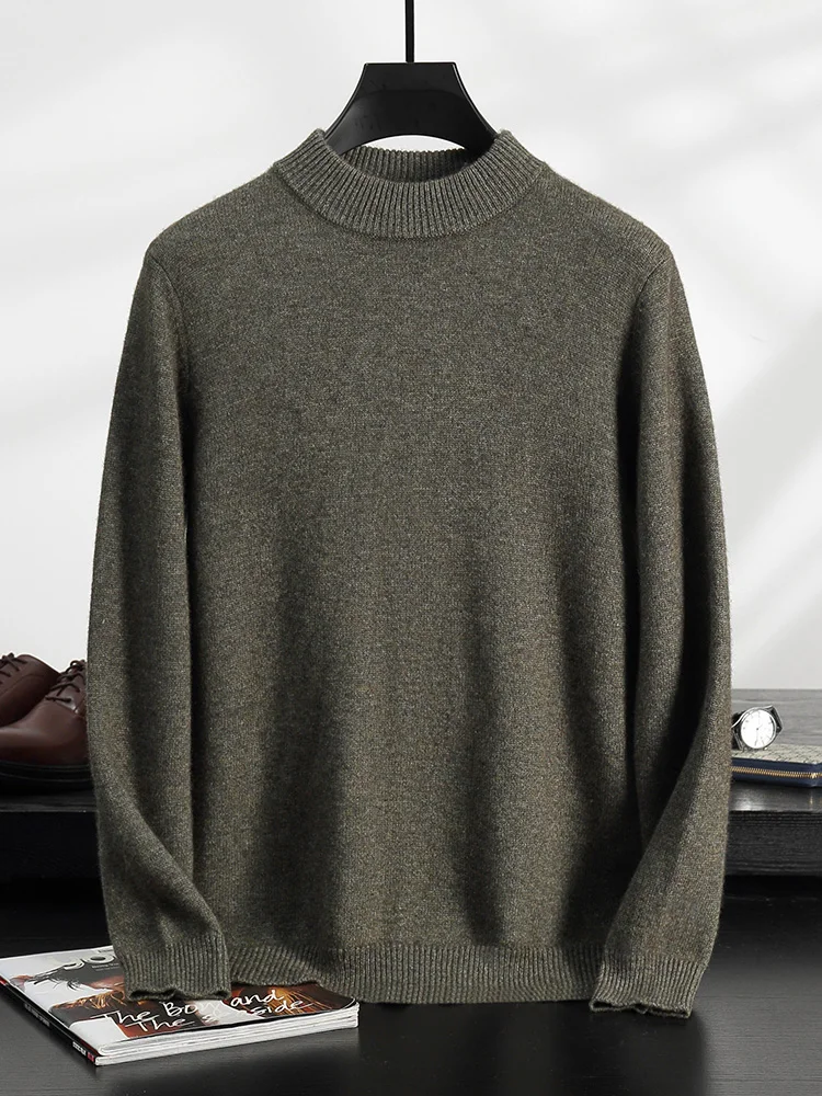100% Cashmere Knitwear Pullovers Men Mock-Neck Sweater Autumn Winter Thickened Jumpers High End Business Casual Clothing Tops
100% Cashmere Knitwear Pullovers Men Mock-Neck Sweater Autumn Winter Thickened Jumpers High End Business Casual Clothing Tops