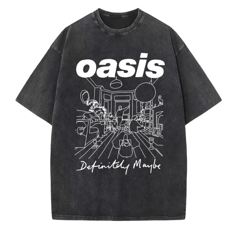 American Trend Short Sleeved Oasis Live 25 Rock Band Washed Retro T-Shirt Round Men'S Unisex Pure Cotton Oversized Loose Top
American Trend Short Sleeved Oasis Live 25 Rock Band Washed Retro T-Shirt Round Men'S Unisex Pure Cotton Oversized Loose Top