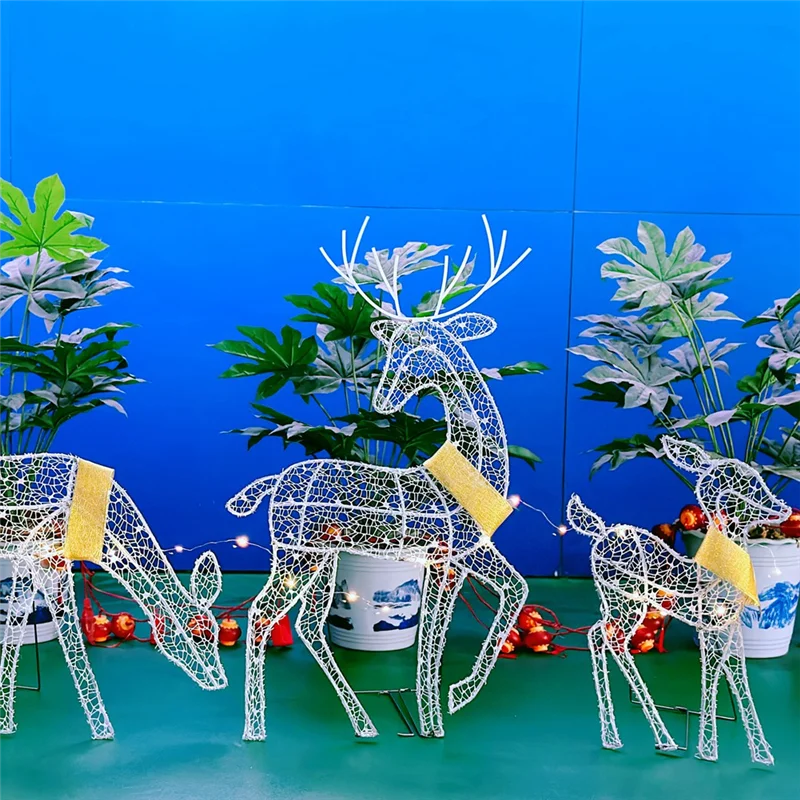 Elk Garden Decoration Decoration With Light Deer Family, 3-Piece Set Reindeer Fit For Yard Patio Lawn Garden Party Decor
Elk Garden Decoration Decoration With Light Deer Family, 3-Piece Set Reindeer Fit For Yard Patio Lawn Garden Party Decor