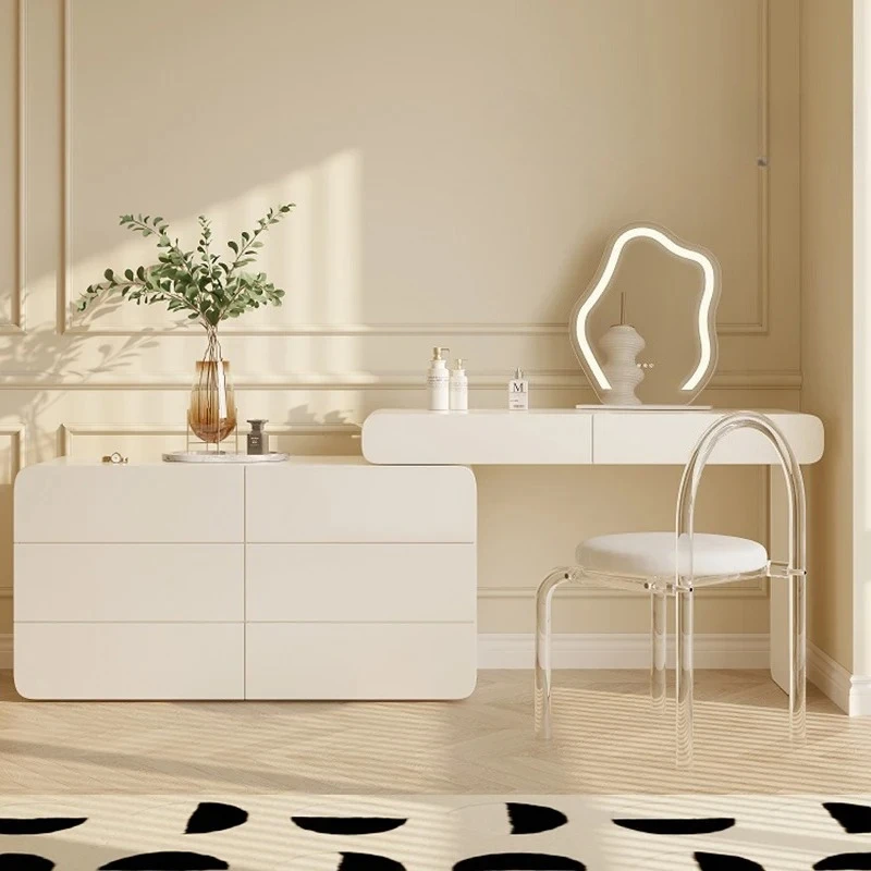 Комод в кремовом стиле, шкаф для хранения, стол, современный минималистичный угловой столик для макияжа в главной спальне
Комод в кремовом стиле, шкаф для хранения, стол, современный минималистичный угловой столик для макияжа в главной спальне
