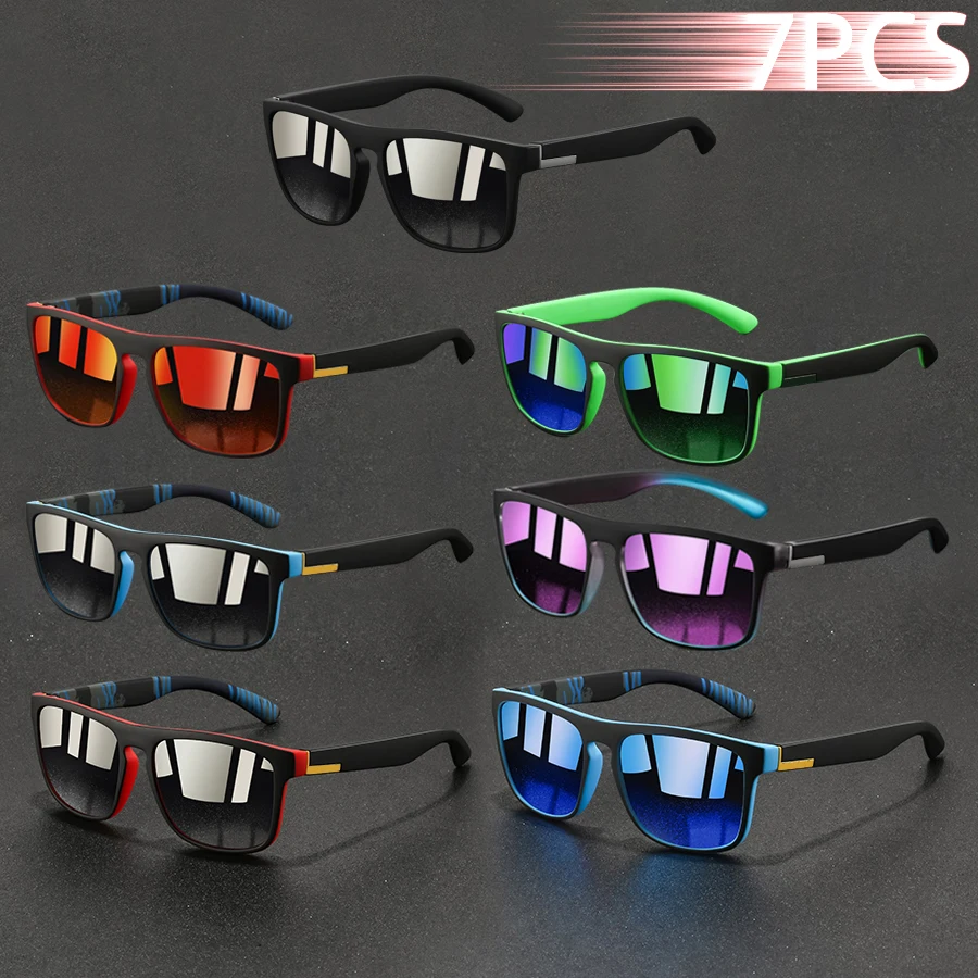 7 Pieces Fashion Vintage Square Sports Sunglasses Men Women Fishing Driving Man Brand Designer Sun Glasses Retro Eyewear UV400
7 Pieces Fashion Vintage Square Sports Sunglasses Men Women Fishing Driving Man Brand Designer Sun Glasses Retro Eyewear UV400