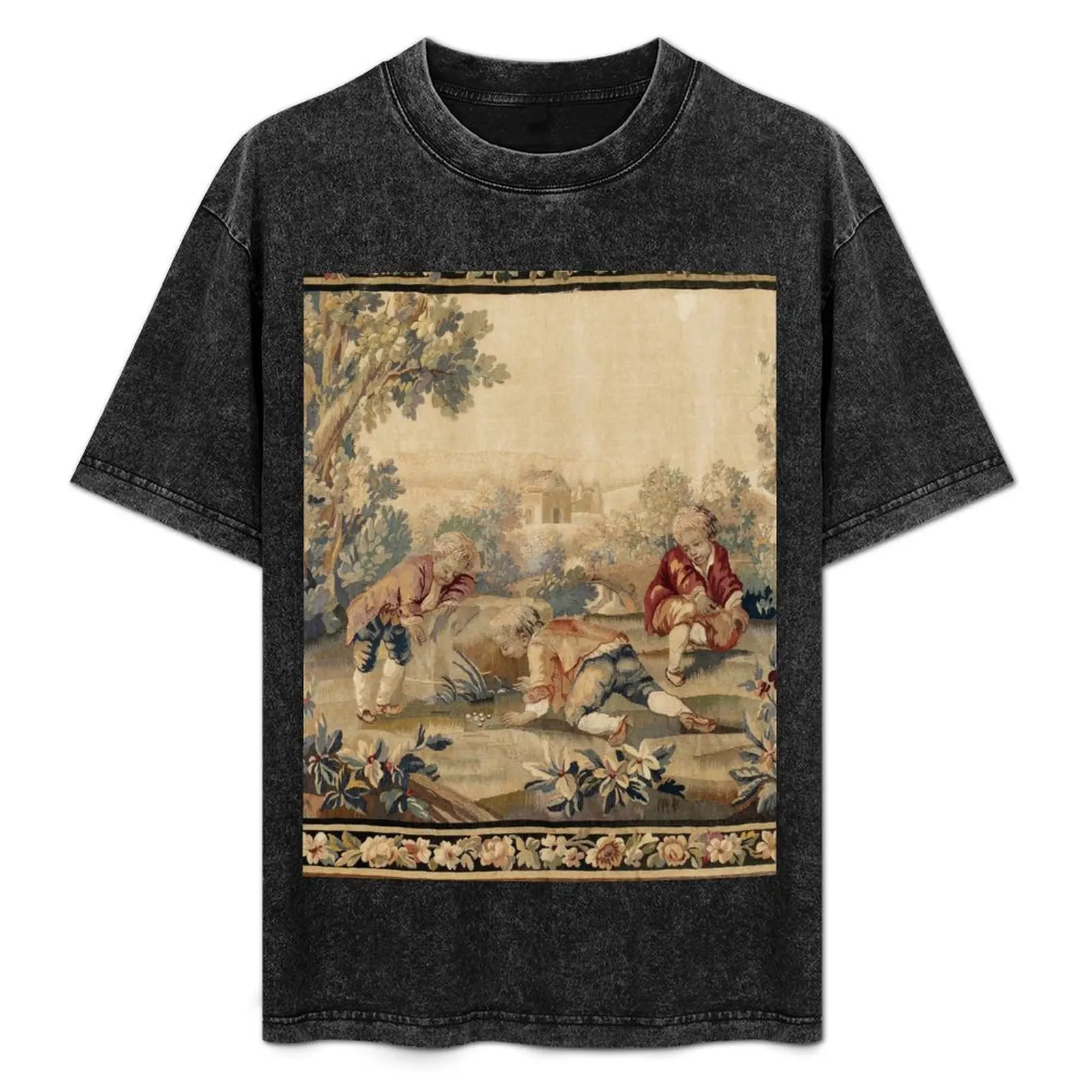Aubusson Antique French Tapestry Print T-Shirt korean fashion anime stuff men clothes
Aubusson Antique French Tapestry Print T-Shirt korean fashion anime stuff men clothes