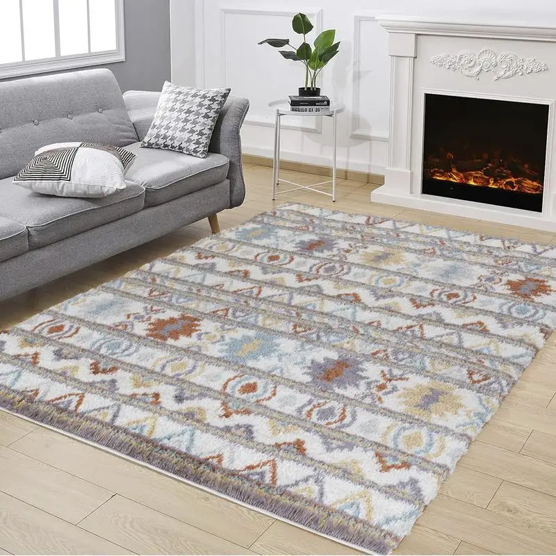 Multi Shag Area Rug 5'3" x 7' Soft Texture Ideal for Home Decor
Multi Shag Area Rug 5'3" x 7' Soft Texture Ideal for Home Decor