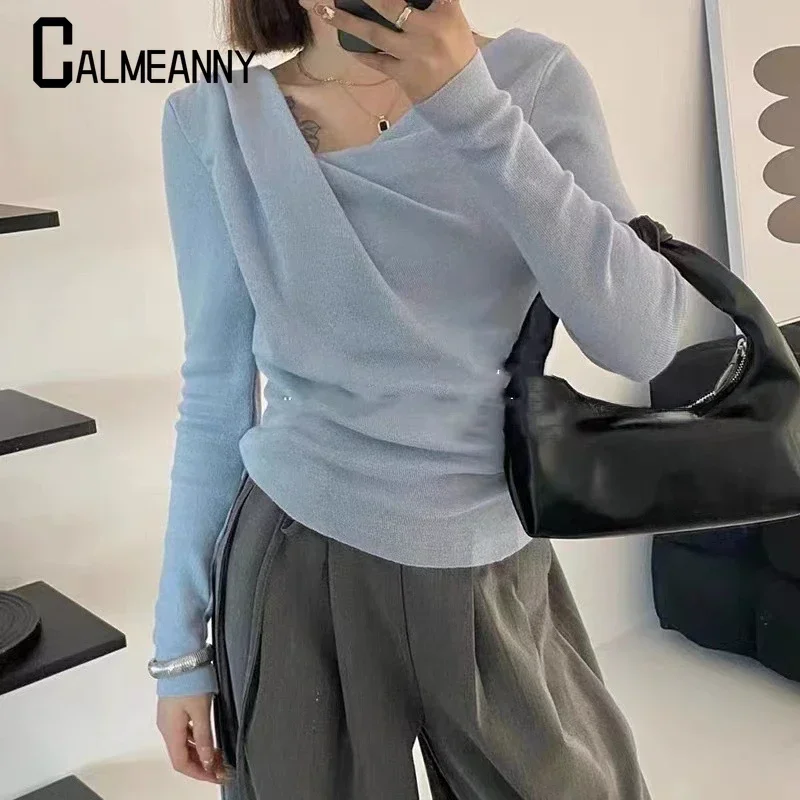 Swing Collar Slim Fit Knitwear Female 2024 Spring Autumn Fashion Slimming Long Sleeve Top Pullover All-Matching Sweater Women
Swing Collar Slim Fit Knitwear Female 2024 Spring Autumn Fashion Slimming Long Sleeve Top Pullover All-Matching Sweater Women