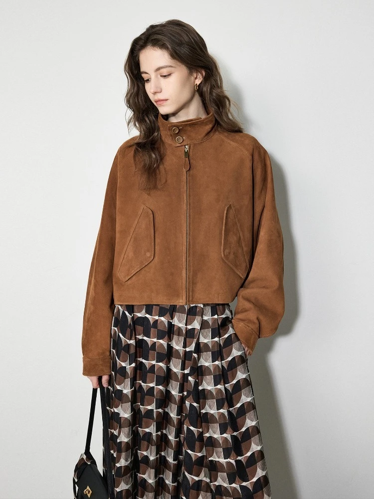 High-end Retro Leather Jacket Women Trend Maillard Suede Sheepskin Natural Leather Jacket Short Temperament Sheepskin Coat mujer
High-end Retro Leather Jacket Women Trend Maillard Suede Sheepskin Natural Leather Jacket Short Temperament Sheepskin Coat mujer