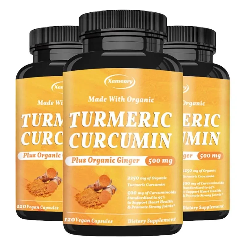 Turmeric Curcumin Capsules - Relieve Discomfort of Bones and Joint, Relieves Arthritis, for Joint Health, Mobility, Vegetarian
Turmeric Curcumin Capsules - Relieve Discomfort of Bones and Joint, Relieves Arthritis, for Joint Health, Mobility, Vegetarian