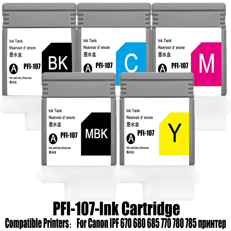 PFI-107 PFI107 pfi107 Refillable Ink Cartridge For Canon iPF670 iPF680 iPF685 iPF770 iPF780 iPF785 Printers 130ML 6Colors
PFI-107 PFI107 pfi107 Refillable Ink Cartridge For Canon iPF670 iPF680 iPF685 iPF770 iPF780 iPF785 Printers 130ML 6Colors