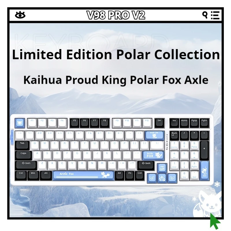 Vgn V98prov2 Механическая клавиатура Polar Fox, трехрежимная соединительная прокладка, прохладная подсветка, настройка, миллисекундный ответ
Vgn V98prov2 Механическая клавиатура Polar Fox, трехрежимная соединительная прокладка, прохладная подсветка, настройка, миллисекундный ответ