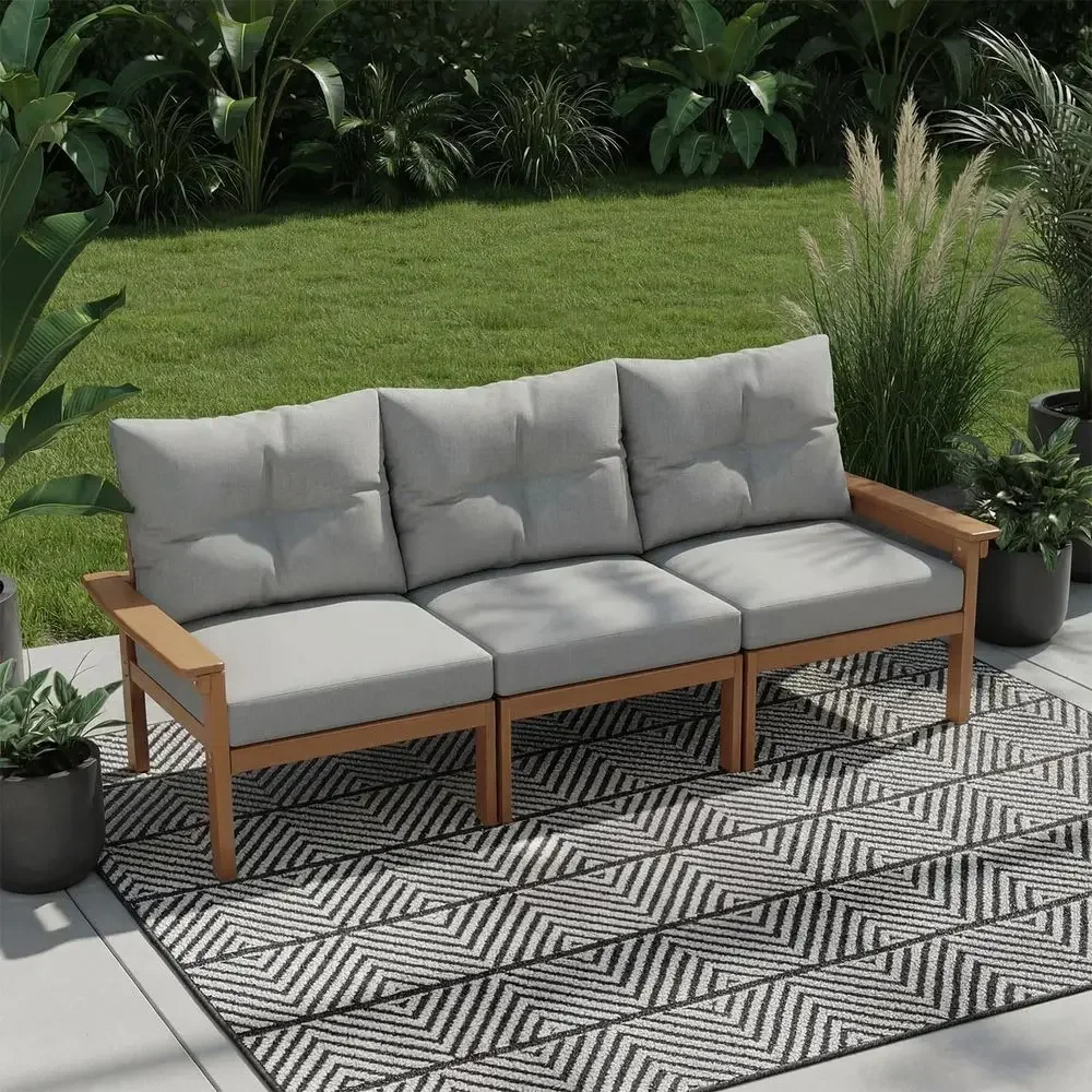 All-Weather 3-Piece Patio Furniture Set with Thick Cushions for Outdoor, Garden, Porch, Balcony, Deck, and Poolside in Teak Grey
All-Weather 3-Piece Patio Furniture Set with Thick Cushions for Outdoor, Garden, Porch, Balcony, Deck, and Poolside in Teak Grey