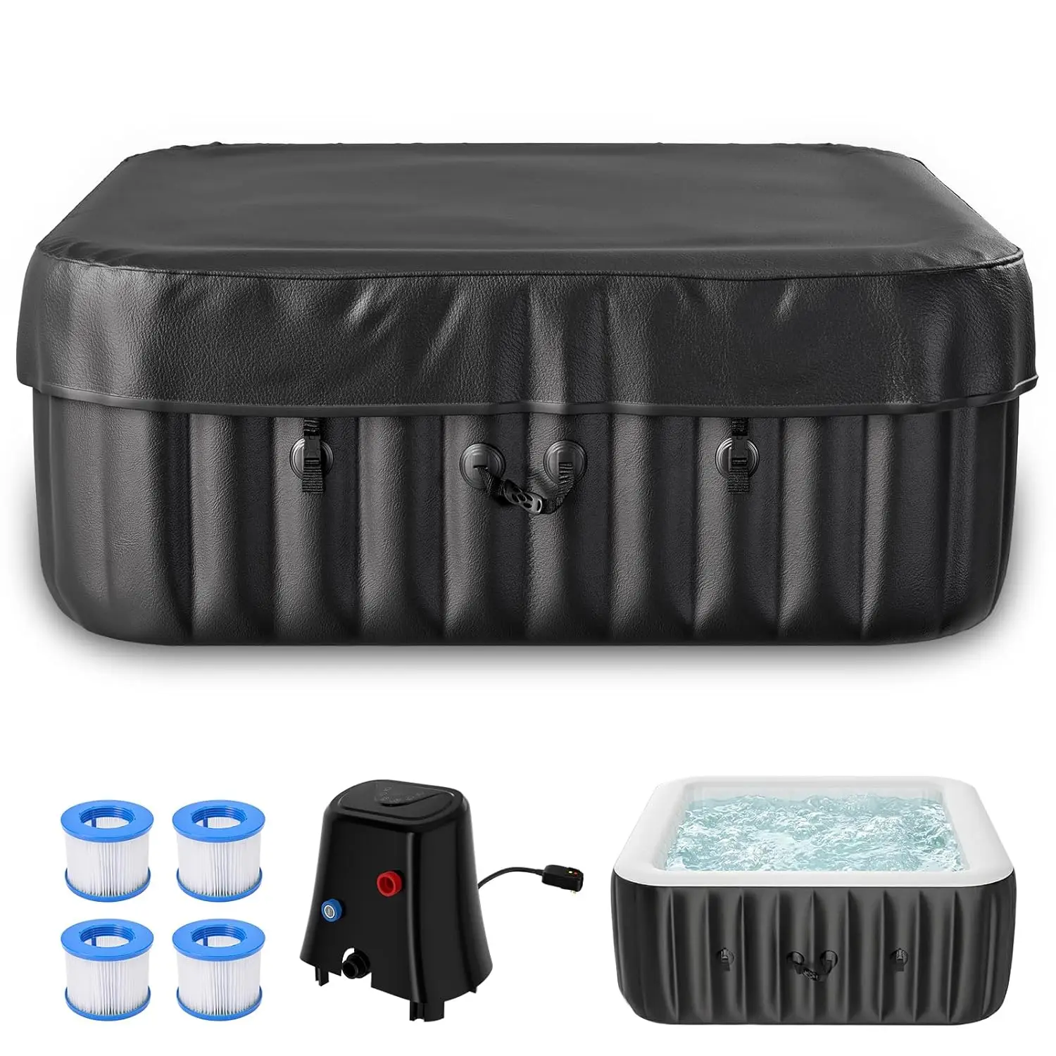 60" X 60" X 25" Hot Tub, 2-4 Person Inflatable Hot Tub, Square Blow Up Portable Bathtub Outdoor Spa with 120 Bubble, Customized
60" X 60" X 25" Hot Tub, 2-4 Person Inflatable Hot Tub, Square Blow Up Portable Bathtub Outdoor Spa with 120 Bubble, Customized