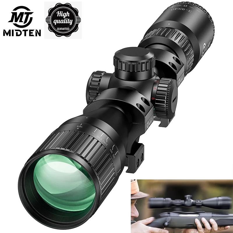 MIDTEN JackalHowl 3-9x40 AO Rifle Scope Matte Black Red Green Illuminated Mil-Dot Reticle 1-inch Tube SFP 20mm Rings
MIDTEN JackalHowl 3-9x40 AO Rifle Scope Matte Black Red Green Illuminated Mil-Dot Reticle 1-inch Tube SFP 20mm Rings