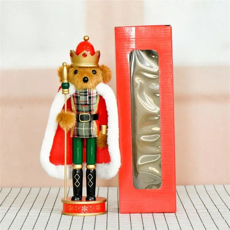 Wooden Bear Head Nutcrackers King with Cloak And Royal Scepter Ornament Carving Christmas Decors For Home Desktop Display 37JD
Wooden Bear Head Nutcrackers King with Cloak And Royal Scepter Ornament Carving Christmas Decors For Home Desktop Display 37JD
