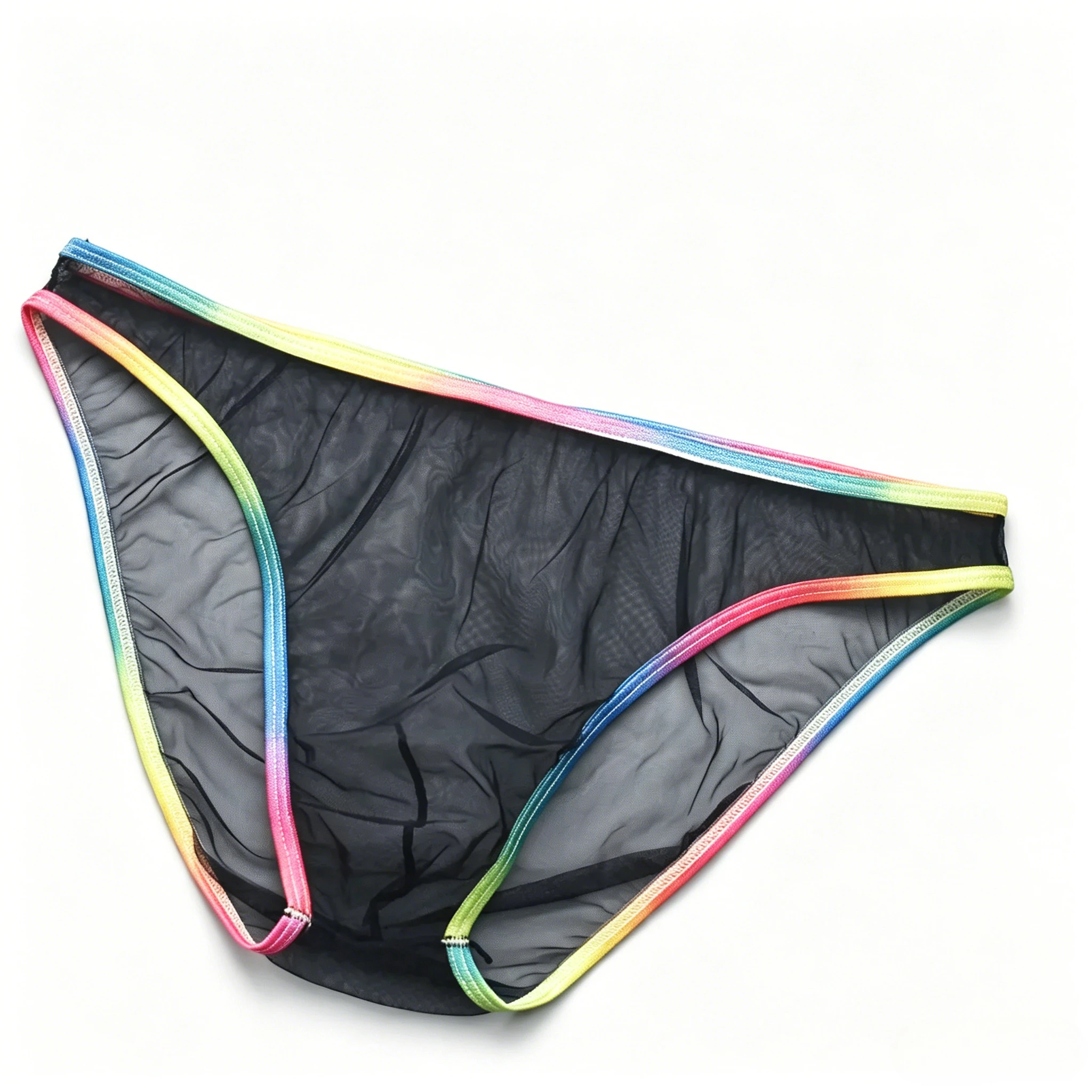 Men's Sheer Mesh Briefs, Ultra-transparent Rainbow Trim Erotic Underwear
Men's Sheer Mesh Briefs, Ultra-transparent Rainbow Trim Erotic Underwear