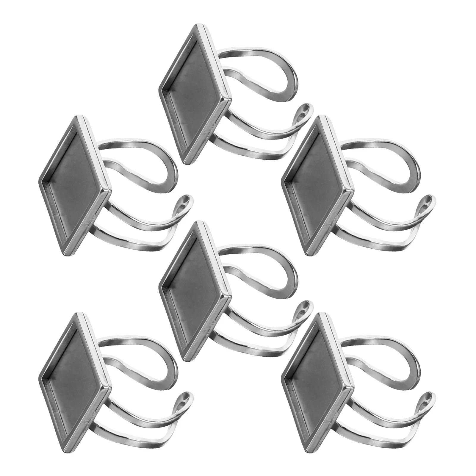 6Pcs Metal Ring Blank Bases Adjustable DIY Ring Bezels Tray for Finger Rings Jewelry Craft Making Supplies Rings Parts
6Pcs Metal Ring Blank Bases Adjustable DIY Ring Bezels Tray for Finger Rings Jewelry Craft Making Supplies Rings Parts