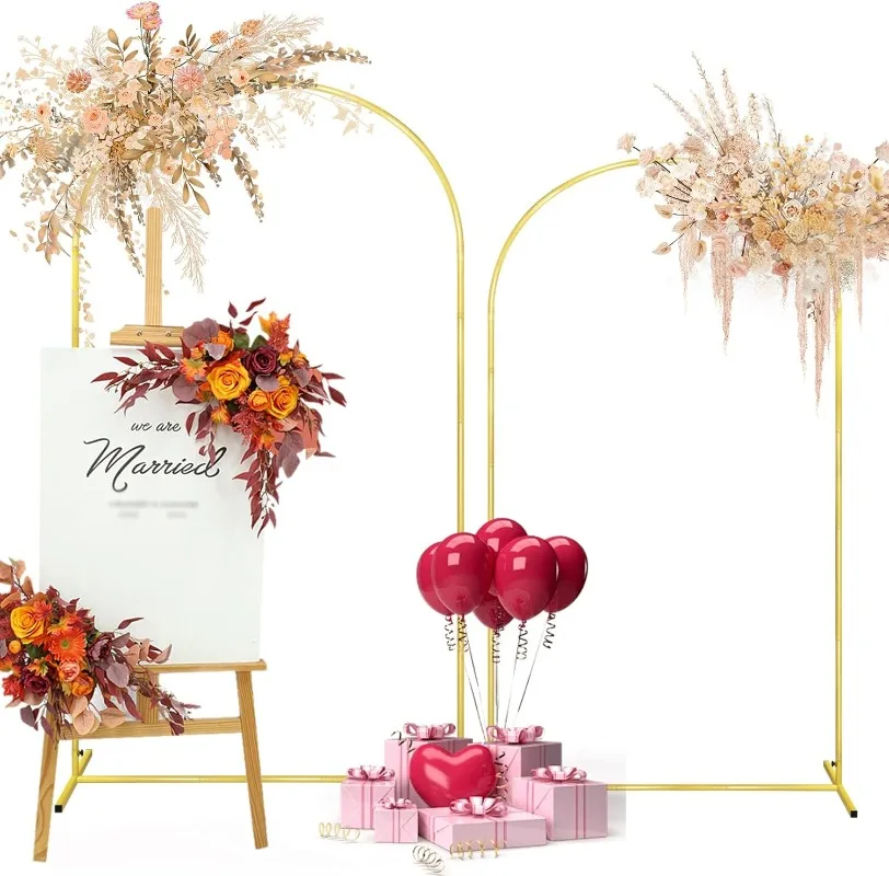 7.2FT, 6.6FT Set of 2 Wedding Arch Backdrop Stand, Gold Metal Balloon Arch Stand Stable Frame for Wedding Baby Shower Birthday G
7.2FT, 6.6FT Set of 2 Wedding Arch Backdrop Stand, Gold Metal Balloon Arch Stand Stable Frame for Wedding Baby Shower Birthday G