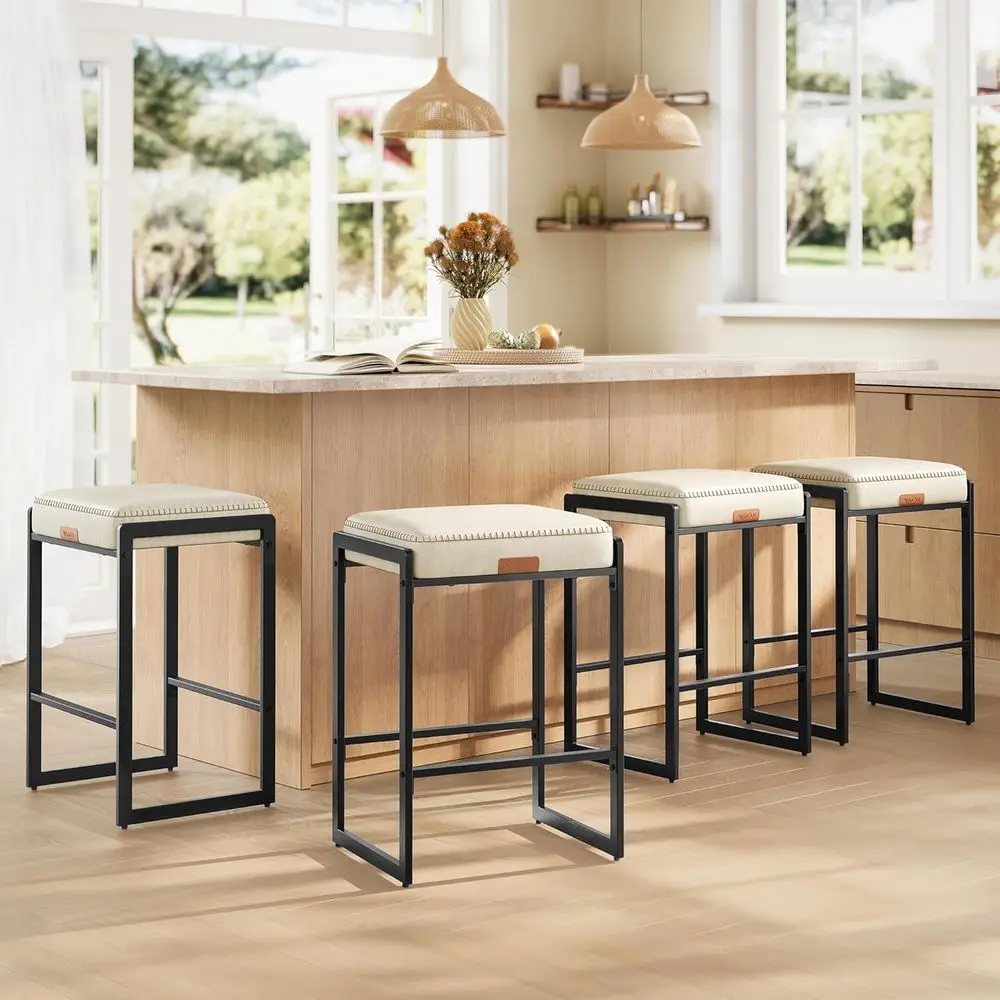 Набор барных стульев из кремово-белой синтетической кожи середины века, 4 шт., высота 26 столей, для кухни и столовой
Набор барных стульев из кремово-белой синтетической кожи середины века, 4 шт., высота 26 столей, для кухни и столовой