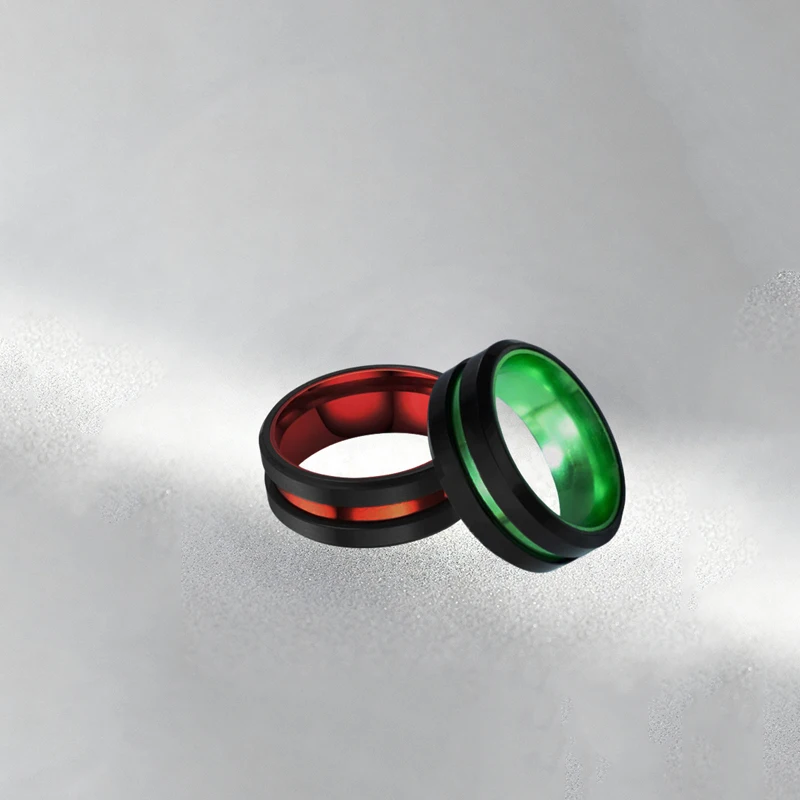 Hot Minimalist 8mm Men's Red Groove Beveled Edge Wedding Rings Male Bridal Engagement Valentine Gifts Fashion Jewelry
Hot Minimalist 8mm Men's Red Groove Beveled Edge Wedding Rings Male Bridal Engagement Valentine Gifts Fashion Jewelry