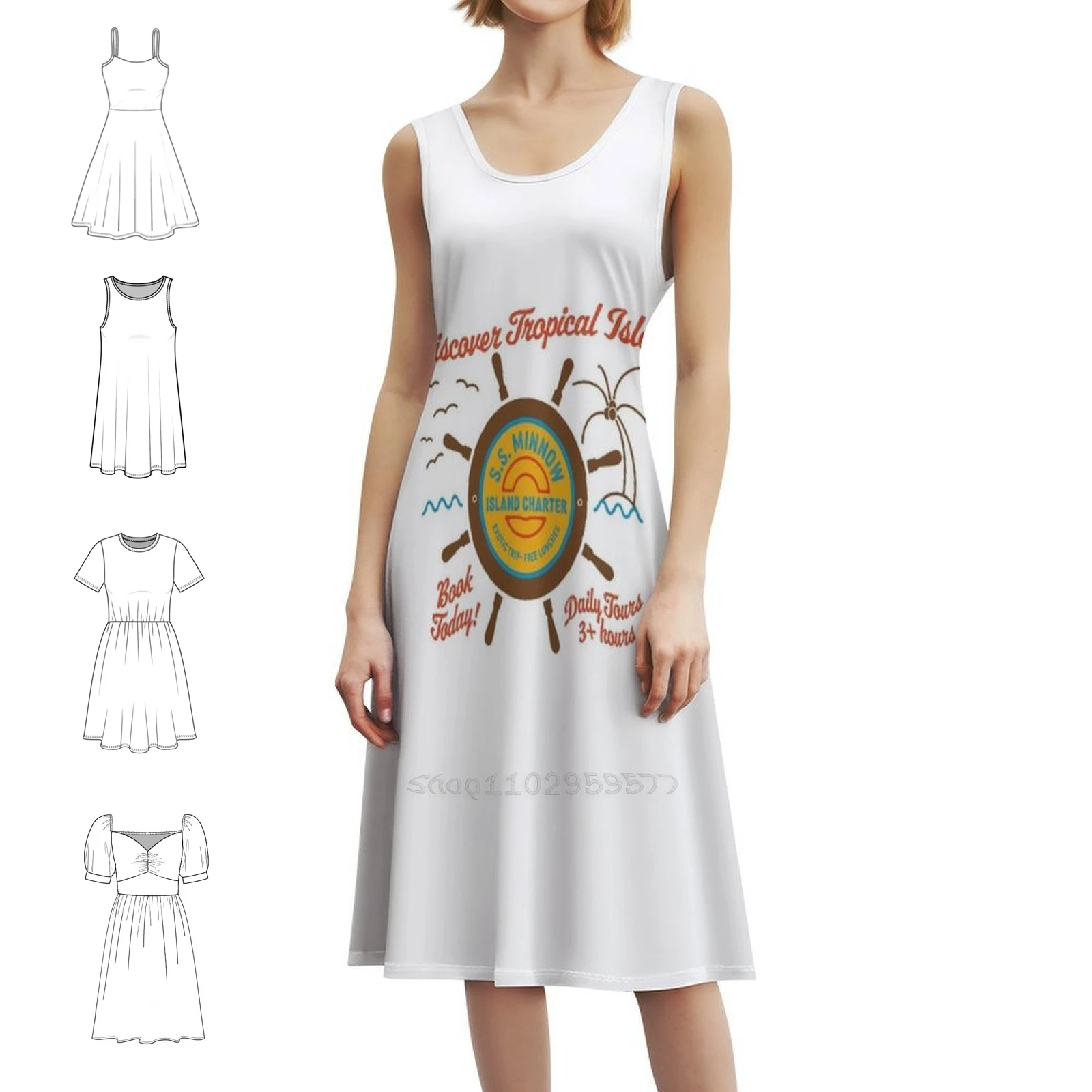 S.S. Minnow Floral Smock Dress For Women Spring Summer Casual Dress For Party Gilligans Island Gilligan Tv Skipper Female
S.S. Minnow Floral Smock Dress For Women Spring Summer Casual Dress For Party Gilligans Island Gilligan Tv Skipper Female