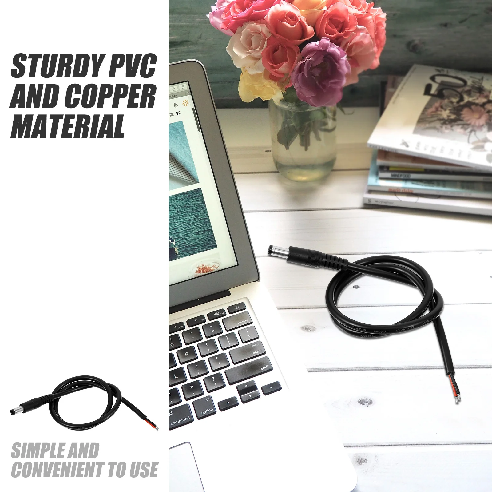 2pcs 5.5X2.1Mm Dc Pigtail Cable Pvc Copper Power For Security Camera Repair Replacement Open End Power Supply Cord Barrel 
2pcs 5.5X2.1Mm Dc Pigtail Cable Pvc Copper Power For Security Camera Repair Replacement Open End Power Supply Cord Barrel