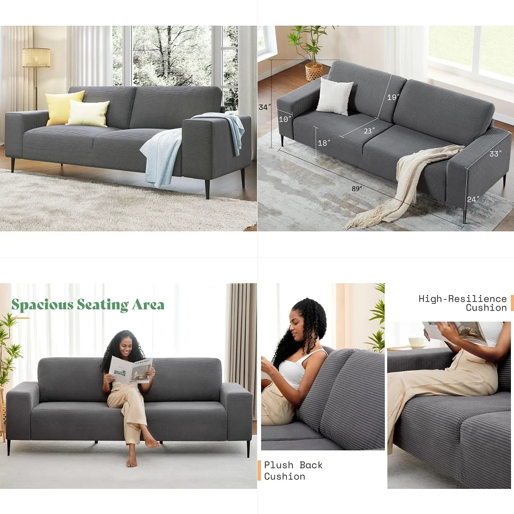 Living Harrington 80.3 Sofa, Transitional Modern, Pocket Coil Comfort, Easy Assembly, Microfiber Fabric, Dark Grey
Living Harrington 80.3 Sofa, Transitional Modern, Pocket Coil Comfort, Easy Assembly, Microfiber Fabric, Dark Grey