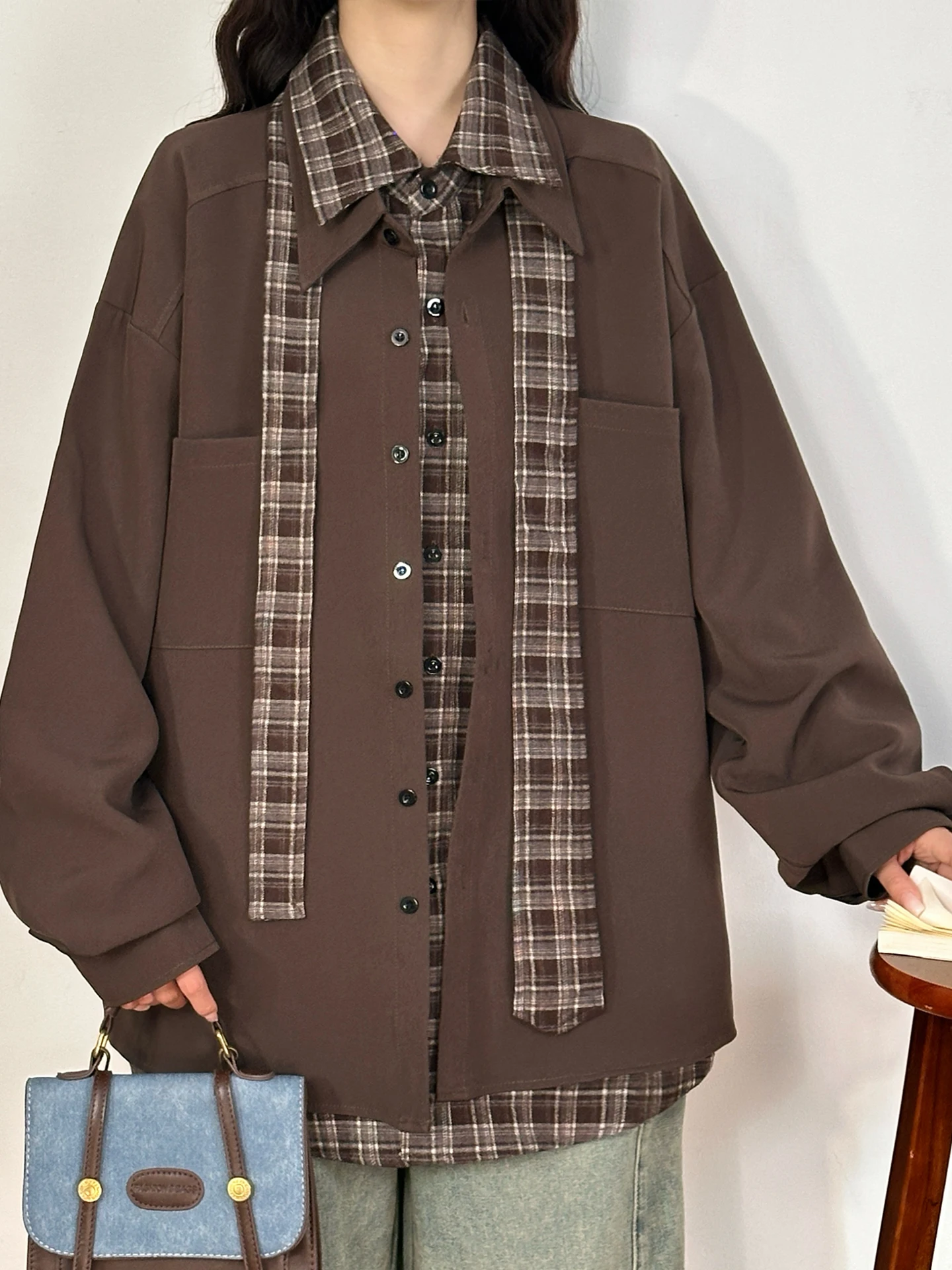 Original Retro Plaid irt Collar Knitted Sweater Women's Autumn Winter Lazy Casual Outerwear Street Sle Loose Fit Long Sve
Original Retro Plaid irt Collar Knitted Sweater Women's Autumn Winter Lazy Casual Outerwear Street Sle Loose Fit Long Sve