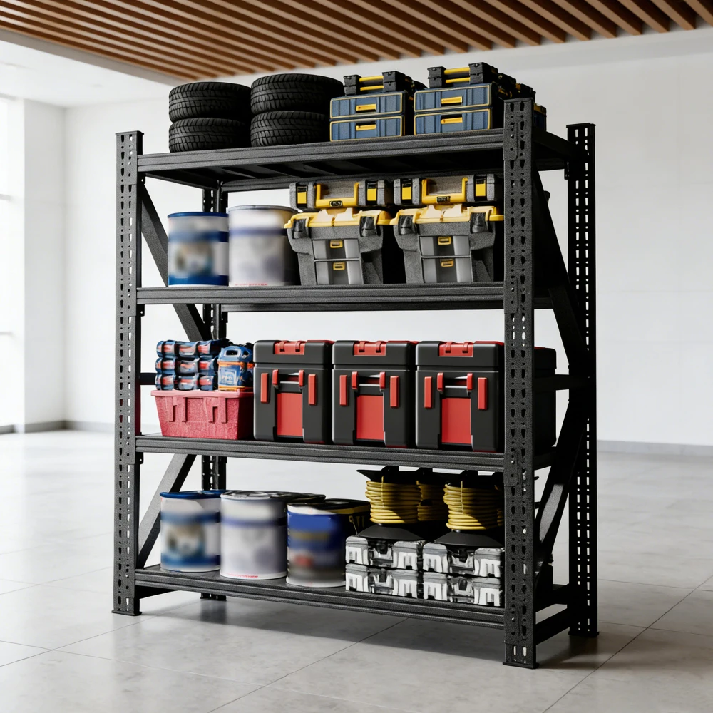Heavy Duty Metal Adjustable 4000LBS Shelves (69"Hx59"Wx23.6"D) Garage & Industrial Black
Heavy Duty Metal Adjustable 4000LBS Shelves (69"Hx59"Wx23.6"D) Garage & Industrial Black