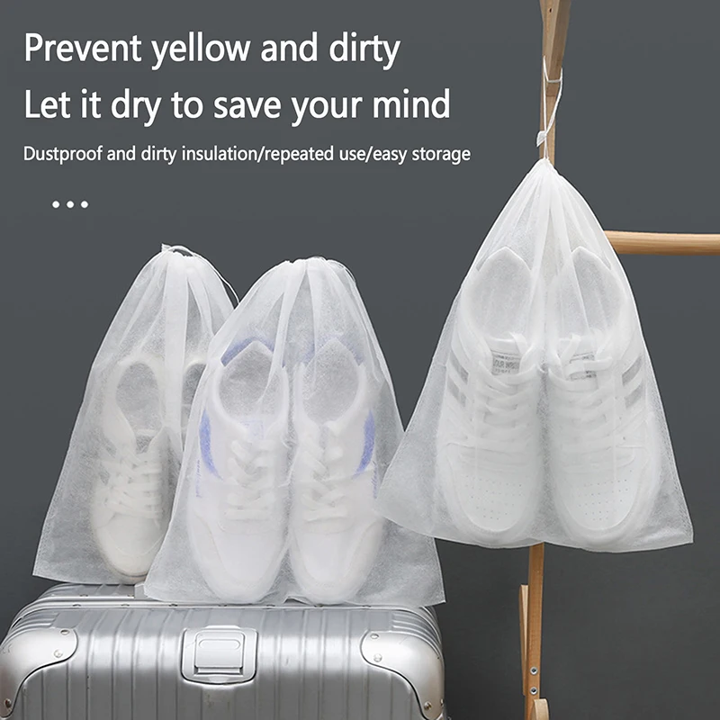 Portable Shoe Storage Drawstring Eco Storage Bag For Sundries Non-woven Bag Cover Anti-yellow White Shoe Dustproof Shoe Cover
Portable Shoe Storage Drawstring Eco Storage Bag For Sundries Non-woven Bag Cover Anti-yellow White Shoe Dustproof Shoe Cover