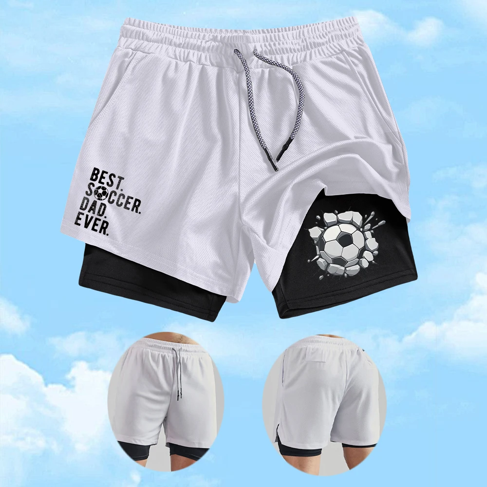 2026 New Men's Casual 2 In 1 Training Shorts With Soccer Print Double Layer Breathable Quick Drying Drawstring Beach Pants
2026 New Men's Casual 2 In 1 Training Shorts With Soccer Print Double Layer Breathable Quick Drying Drawstring Beach Pants