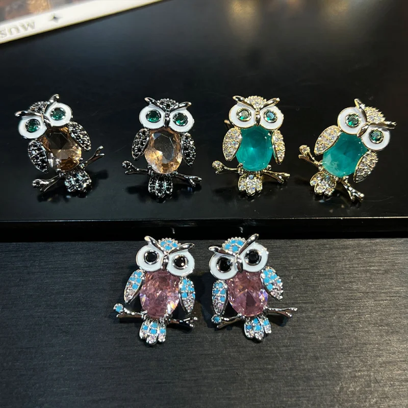 cute Owl Shaped Stud Earrings with Colorful Faceted Stones and Enamel Details Fashionable jewelry
cute Owl Shaped Stud Earrings with Colorful Faceted Stones and Enamel Details Fashionable jewelry