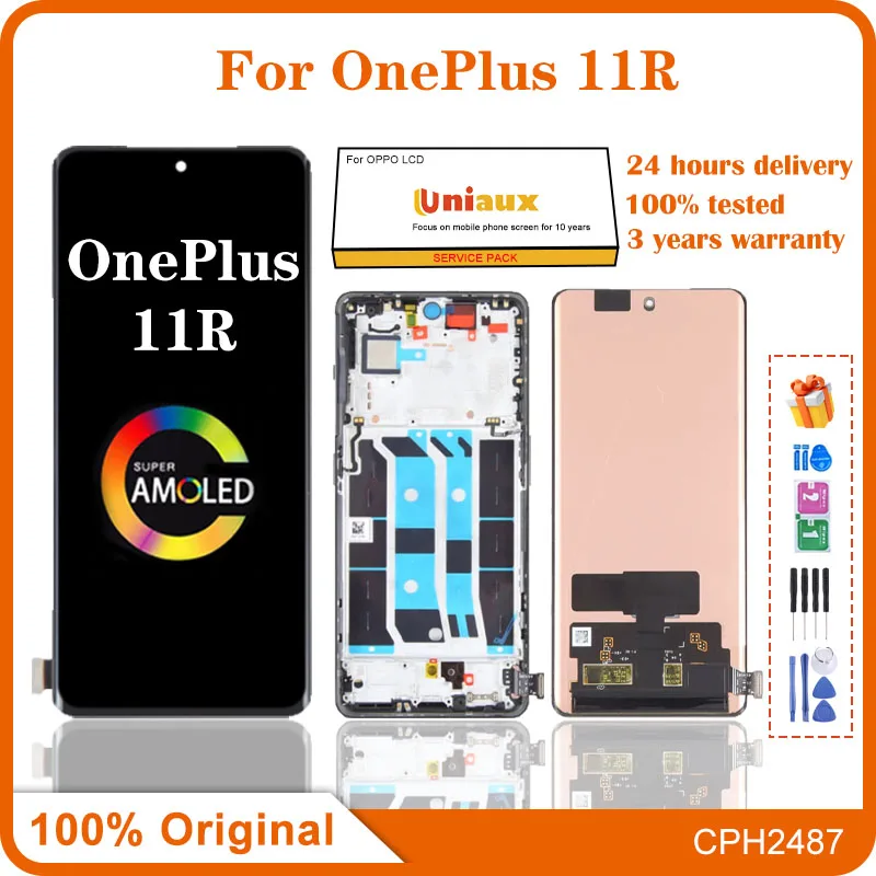 6.74" Original AMOLED For OnePlus 11R LCD Display Touch Screen For OnePlus 11R LCD CPH2487 Display Digitizer Assembly Parts
6.74" Original AMOLED For OnePlus 11R LCD Display Touch Screen For OnePlus 11R LCD CPH2487 Display Digitizer Assembly Parts